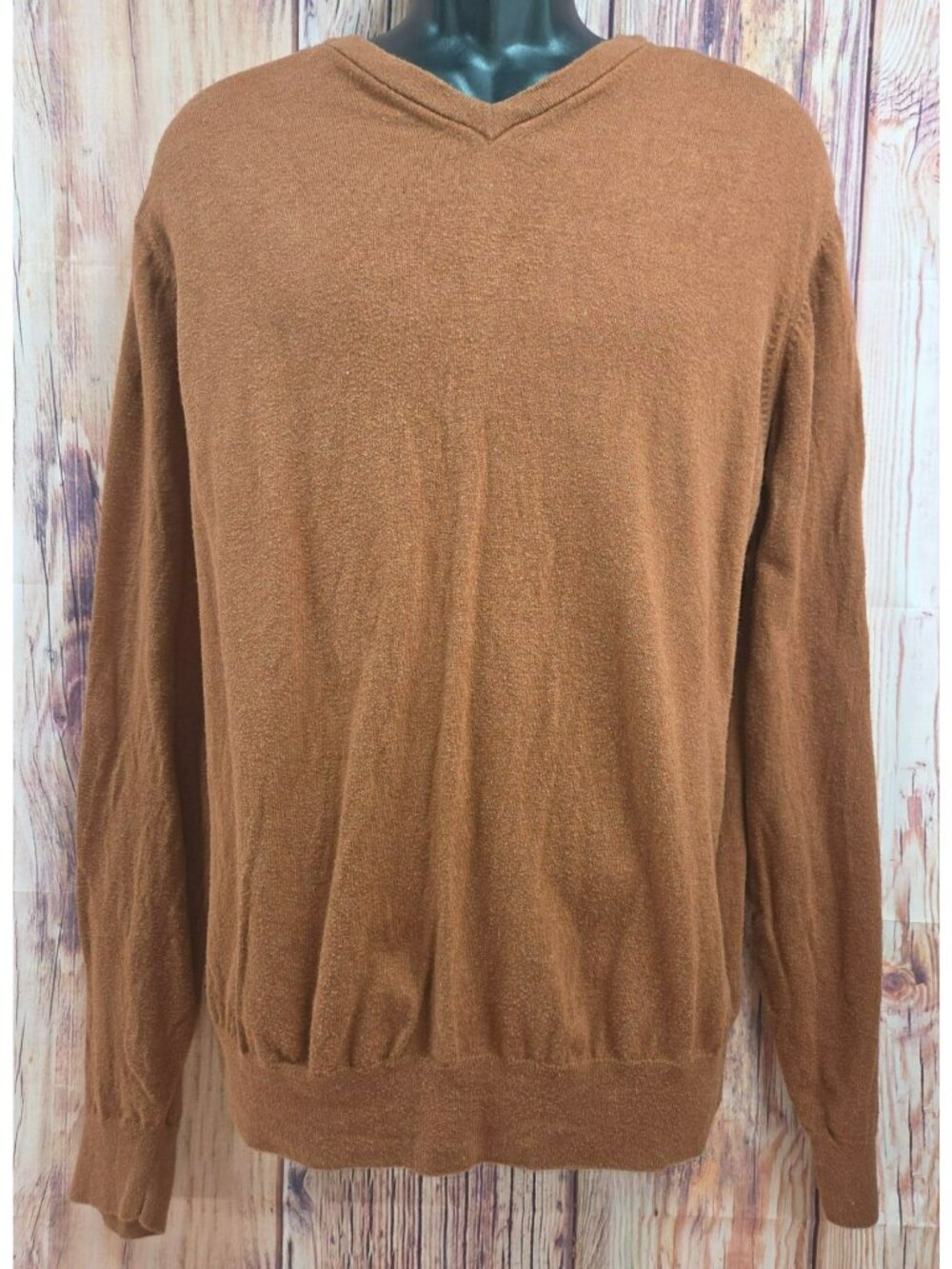 Johnston & Murphy Rust Brown V-Neck Sweater XL